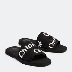 CHLOE WOODY FLAT MULE - BLACK (FULL)