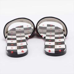 CD CASUAL SLIDES - WHITE (HEART)