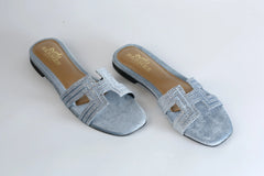 HERMES ORAN SANDAL - GREY