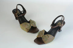 ZARA BOW FANCY SANDALS - BROWN