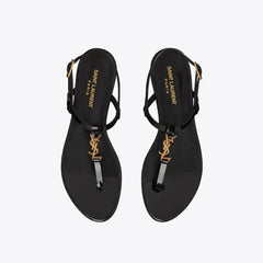 CASSANDRA SANDALS IN PATENT LEATHER - BLACK