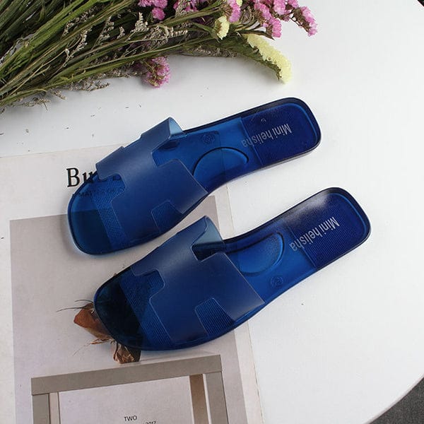 HERMES JELLY SLIPPERS