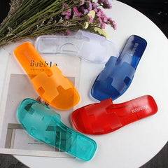 HERMES JELLY SLIPPERS