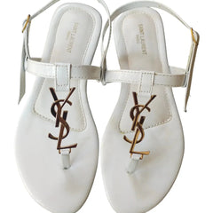 CASSANDRA SANDALS IN PATENT LEATHER - WHITE