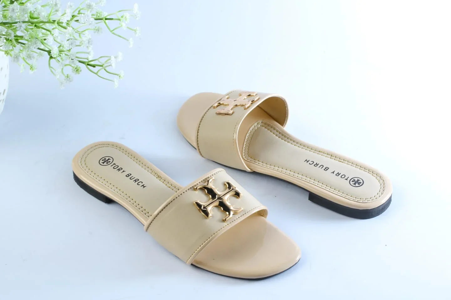 TORY ELEANOR SLIDES - BEIGE
