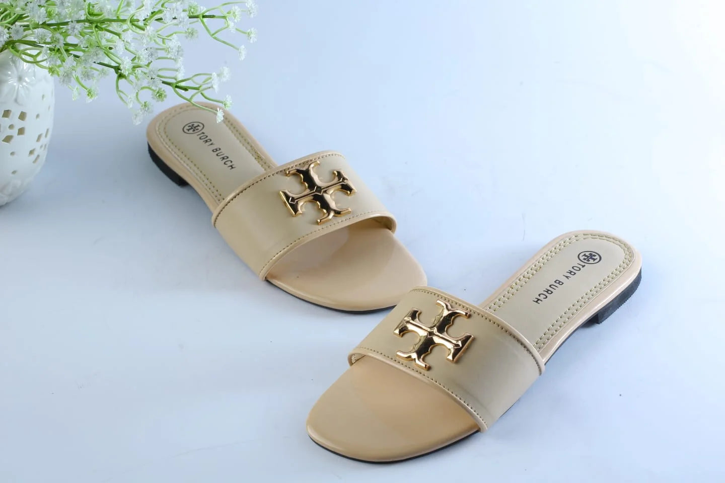 TORY ELEANOR SLIDES - BEIGE