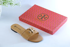TORY ELEANOR SLIDES - BROWN