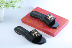 TORY ELEANOR SLIDES - BLACK