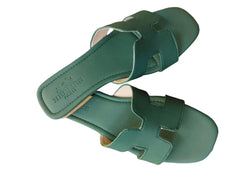 HERMES PARIS SANDALS - GREEN