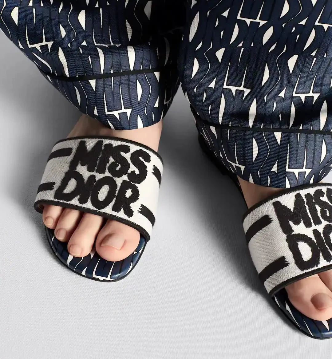 MISS DIOR DWAY SLIDES - NAVY