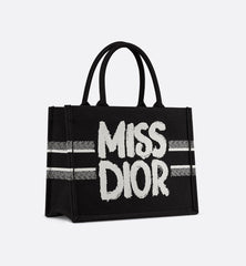 COMBO DEAL - MSS DIOR TOTE BAG & MISS DIOR SLIDES - FULL BLACK