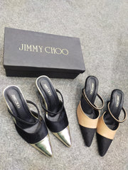 JIMMY CHOO WOMEN KITTEN HEEL - GOLD
