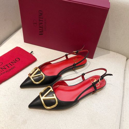 VALENTINO FLAT PUMPS - BLACK