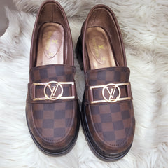 BROWN CHECK SHOES FOR WOMEN'S