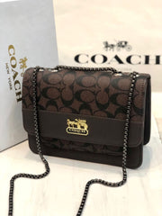 COACH CROSS BODY BAG - COFFEE