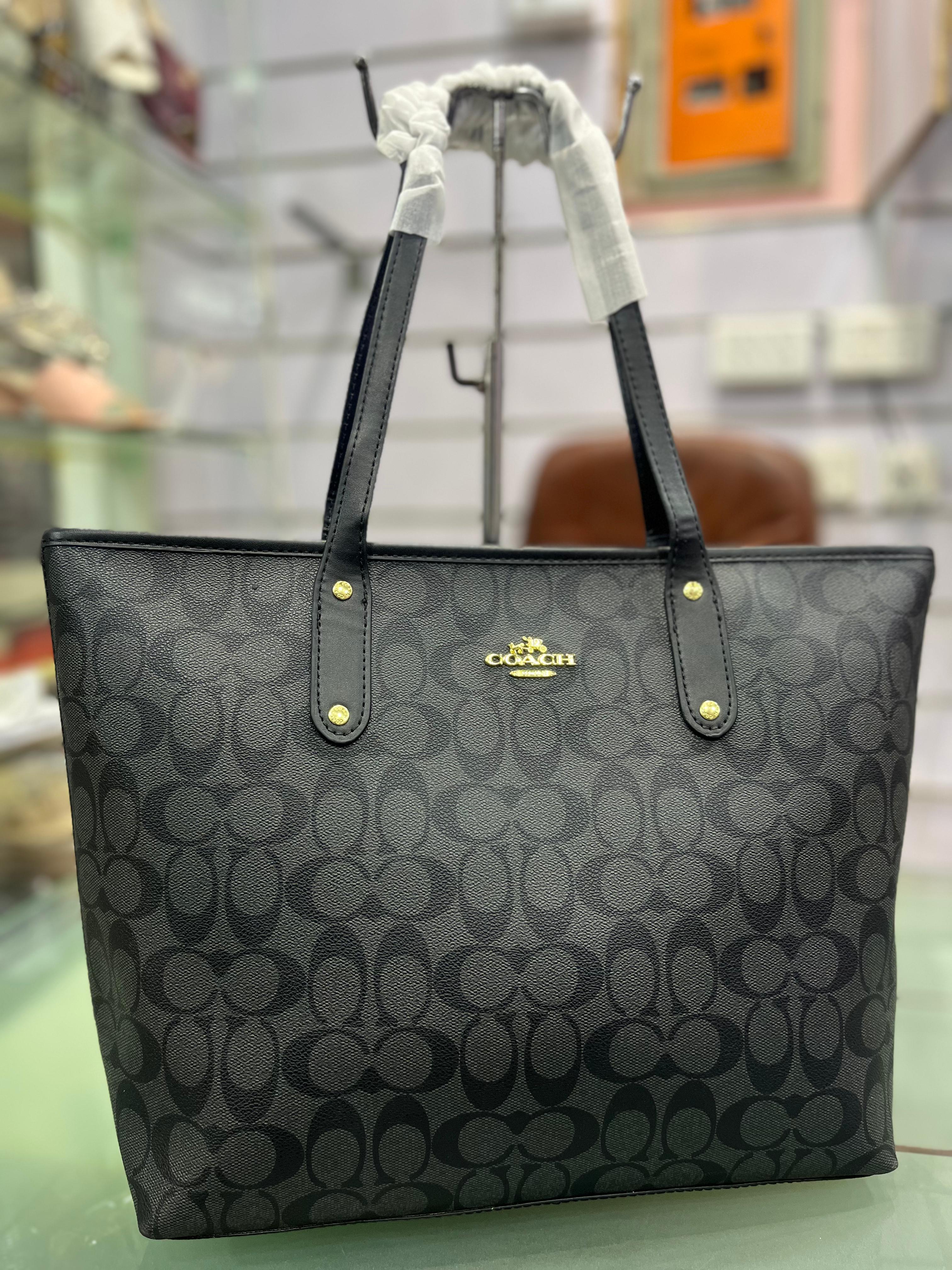 COMBO DEAL OF COACH ZIP TOTE BAG AND COACH FLAT PUMPS - BLACK