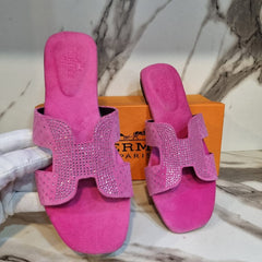 HERMES VELVET FLATS