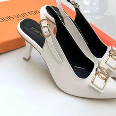 LOUIS VUITTON Slingback Heels - White