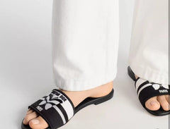 CHRISTIAN DIOR DWAY SLIDES Embroidered with Christian Dior Papillon Motif