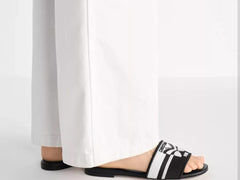 CHRISTIAN DIOR DWAY SLIDES Embroidered with Christian Dior Papillon Motif