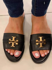 TB CASUAL SLIDES - BLACK