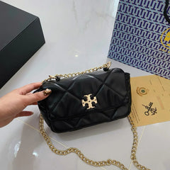 COMBO DEAL - TB CROSS BODY BAG & TB SLIPPERS - BLACK