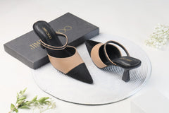 JIMMY CHOO WOMEN KITTEN HEEL - BEIGE