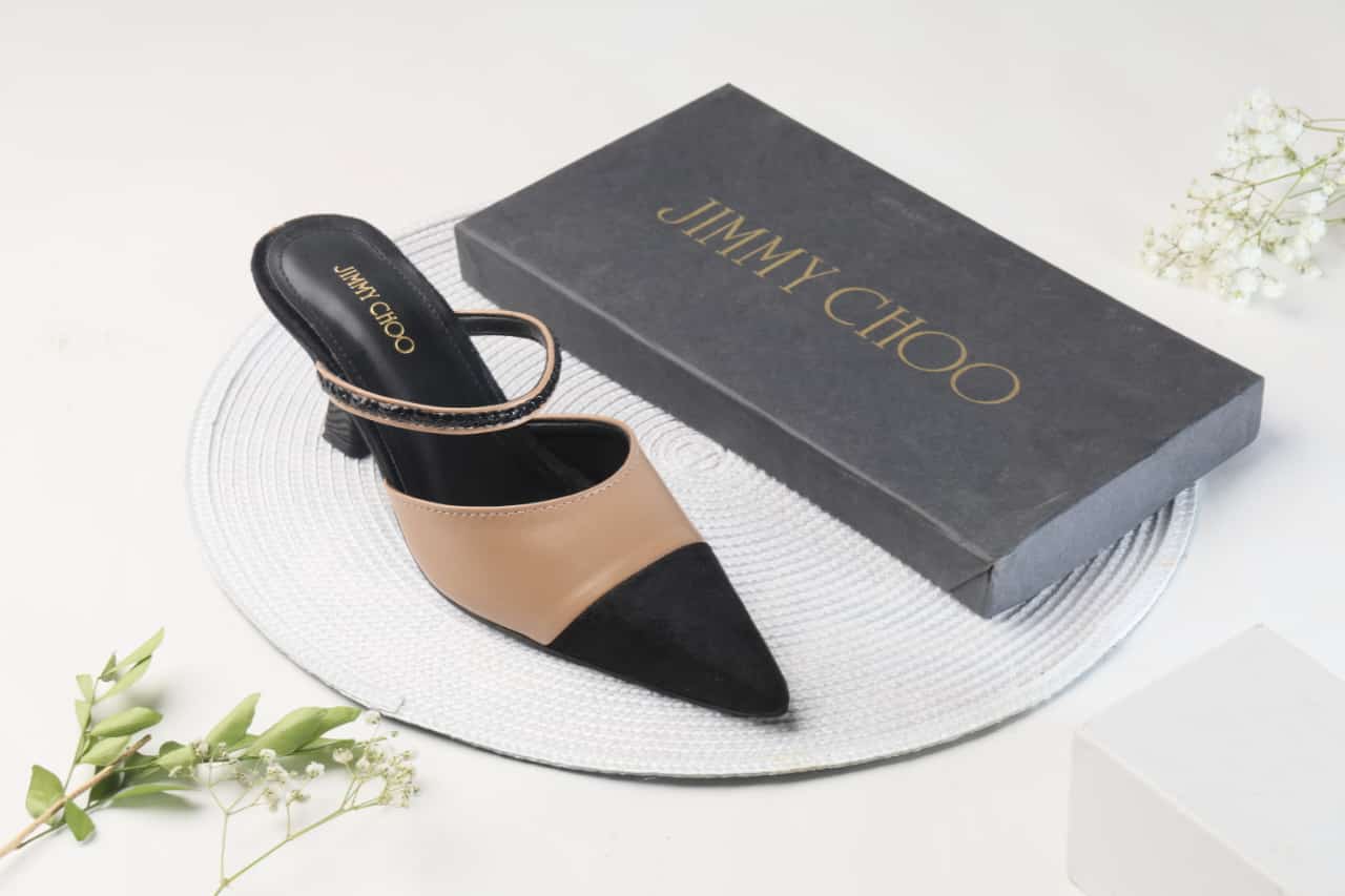 JIMMY CHOO WOMEN KITTEN HEEL - BEIGE