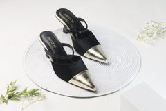 JIMMY CHOO WOMEN KITTEN HEEL - GOLD