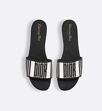 CHRISTIAN DIOR DWAY SLIDES Embroidered with Christian Dior Graphique Motif