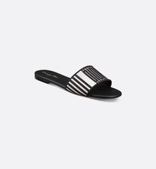 CHRISTIAN DIOR DWAY SLIDES Embroidered with Christian Dior Graphique Motif