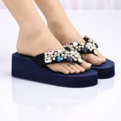 China imported wedges multi stone-BLUE