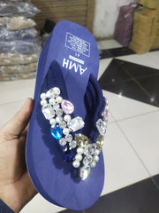China imported wedges multi stone-BLUE