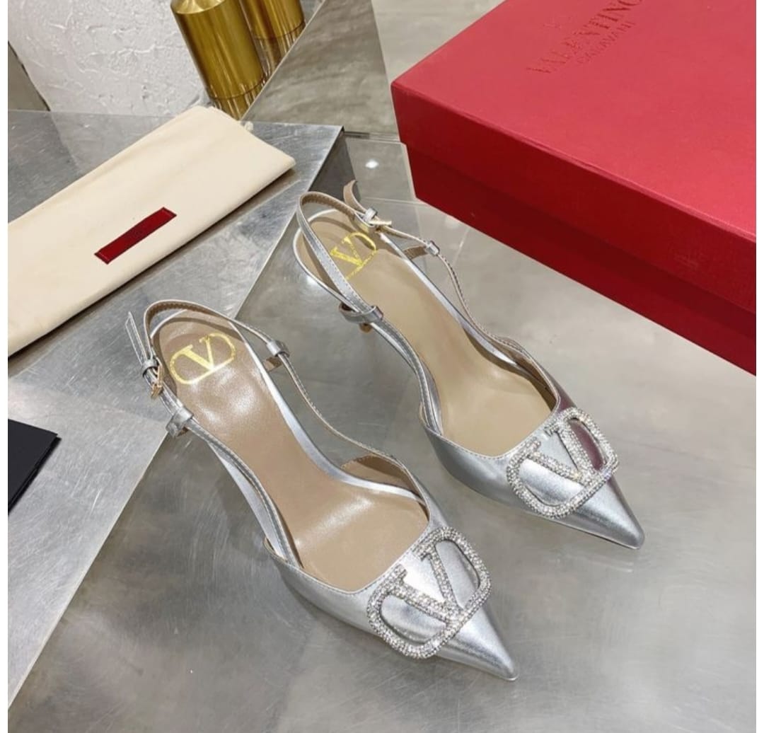 Valentino Silver Glam Pumps